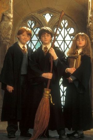 Trio Harry Potter (Harry, Hermione, Rony)